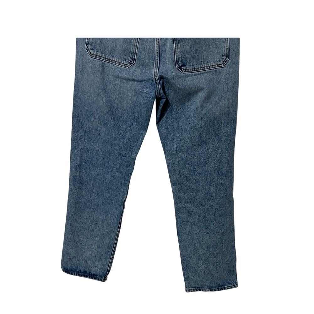 AGOLDE WOMENS 27 COOPER HIGH RISE STRAIGHT TROUSER JEANS COMMAND BLUE NEW - Picture 10 of 14